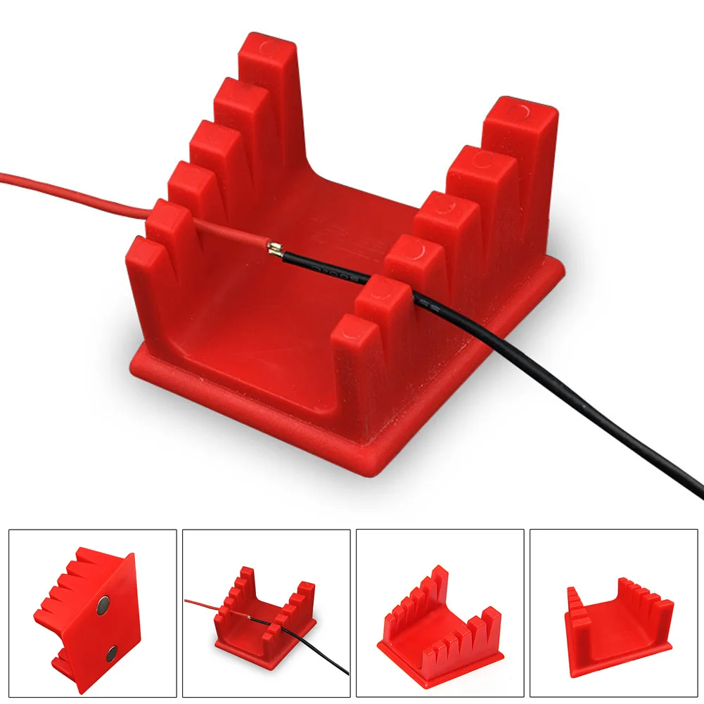 

Leads Clamp Soldering Wire Holder Fix For 30AWG-12AWG Plastic Red Soldering Soldering Wire Soldering Wire Holder
