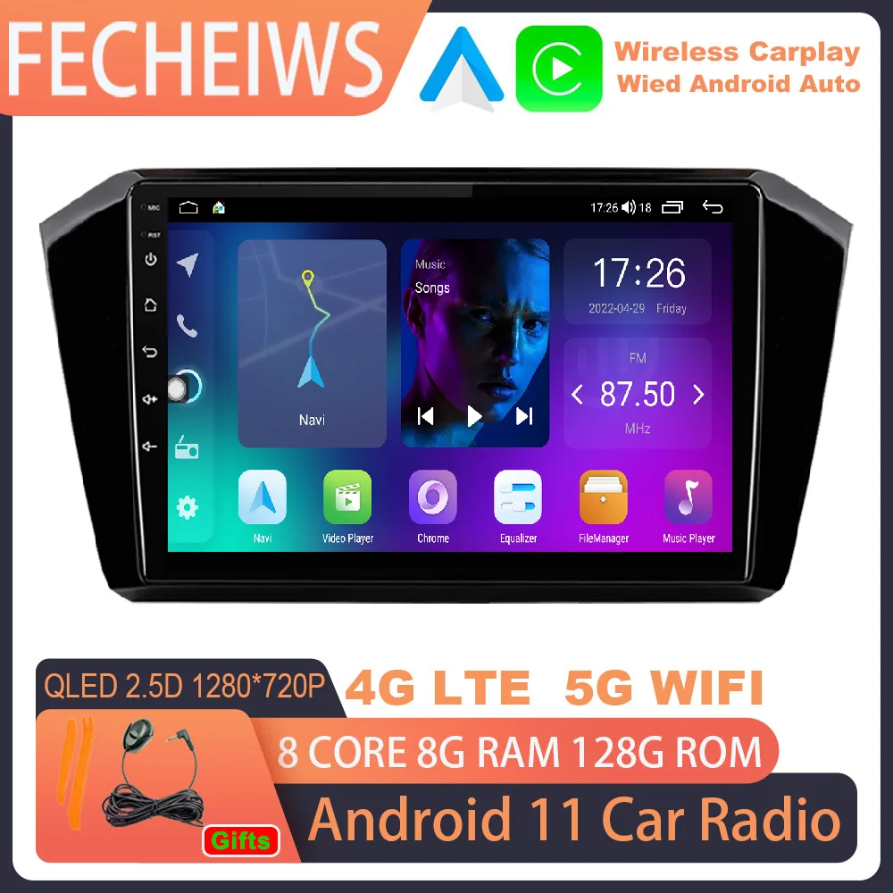 

Car Radio Android 11 For VW Volkswagen passat B8 2015 - 2020 Multimedia Video Player Navigation GPS Carplay Android Auto RDS DSP