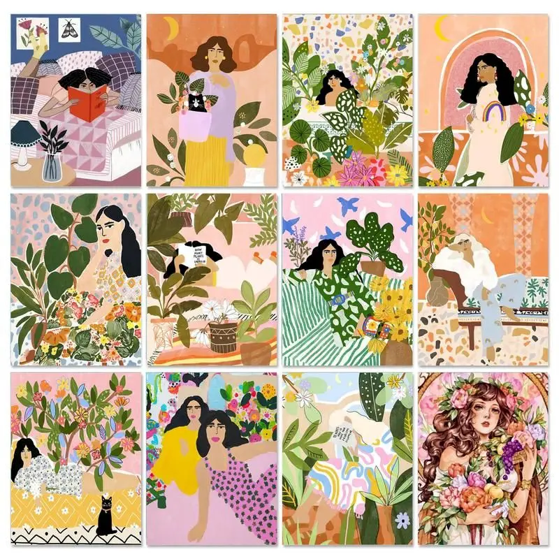 

GATYZTORY 60x75cm Diy Framed Painting By Numbers Handpainted Girl Kits Picture By Numbers On Canvas Children's Room Decor