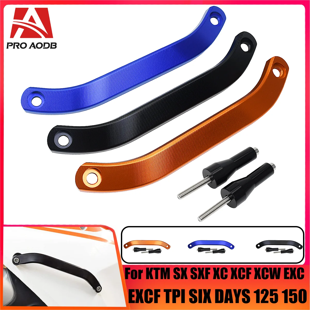 Поручень заднего сиденья с ЧПУ для KTM XC XCF SX SXF XCW EXC EXCF TPI SIX DAYS 125 150 250 300-450 500 2019-2023