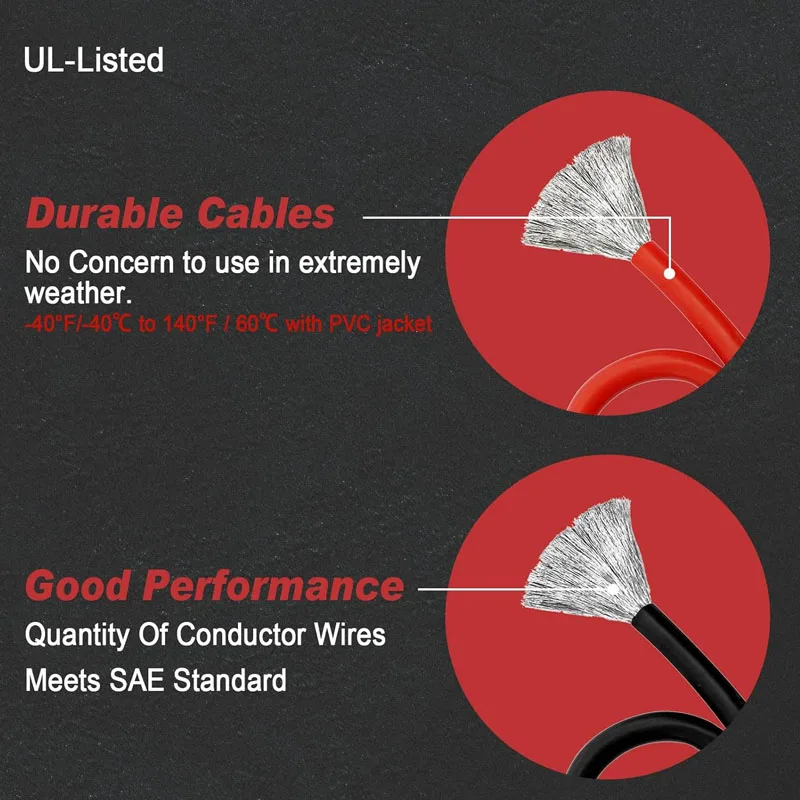 8 Калибр 6 5 футов автомобильный фотомагнитный кабель для Milwaukee 18 в литий-ионный