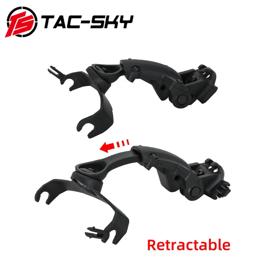 

TS TAC-SKY COMTAC II COMTAC III Headset Tactical Noise Cancelling Pickup Hunting Shooting Headset Helmet ARC Rail Adapter-BK