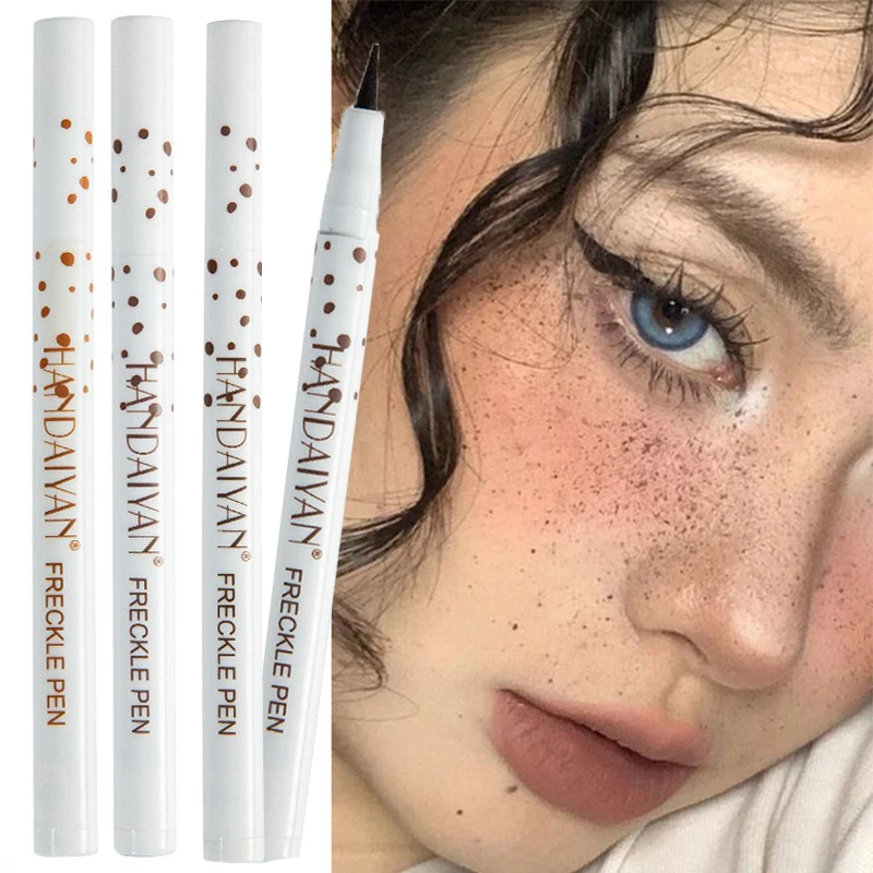 

Natural Lifelike Fake Freckles Pen Long Lasting Look Dot Spot Penicl Waterproof Easy To Color Light/Dark Brown Makeup Tools