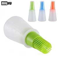 portable oil bottle barbecue brush silicone kitchen bbq cooking tool baking pancake barbecue camping kitchen accessories gadgets