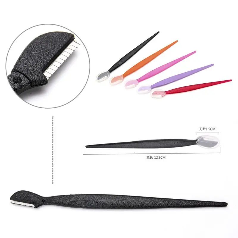 

1pc Random Eyebrow Trimmer Tinkle Facial Blade Knife Razor Hair Remover With Cap Makeup Tools Accessories Makeup Cosmetics Tools