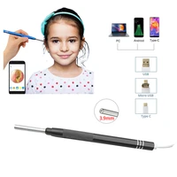 3 9mm hd visual ear endoscope 3 in 1 usb otoscope scope inspection camera ear wax cleaning tools for android phone pc
