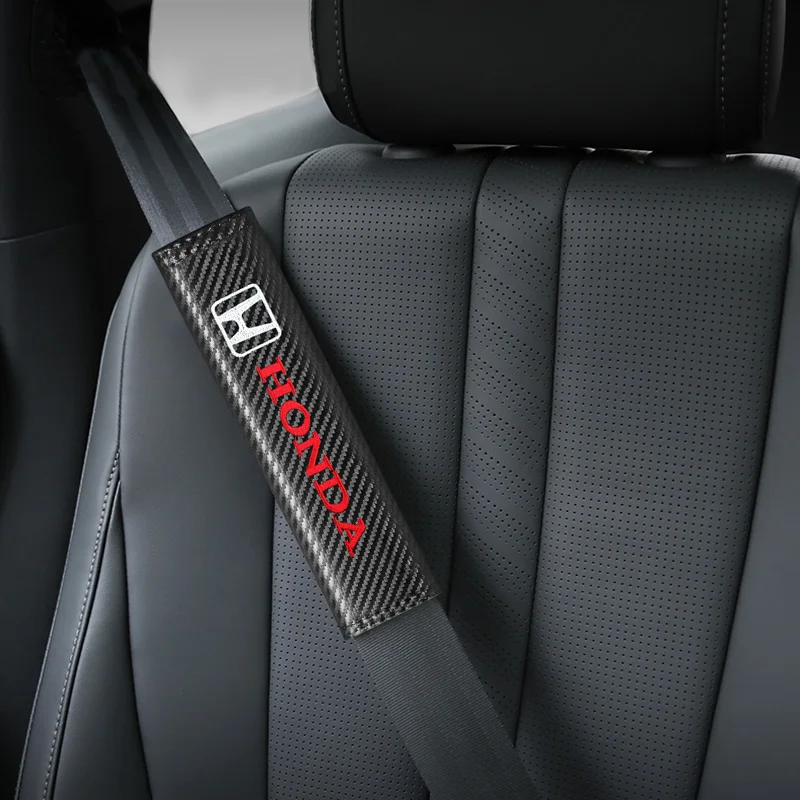 

1/2Pcs Carbon Fiber Car Seat Belt Shoulder Pad Protection Cover Case For Honda Civic HRV Jazz CRV Odyssey Fit Accord Accessories