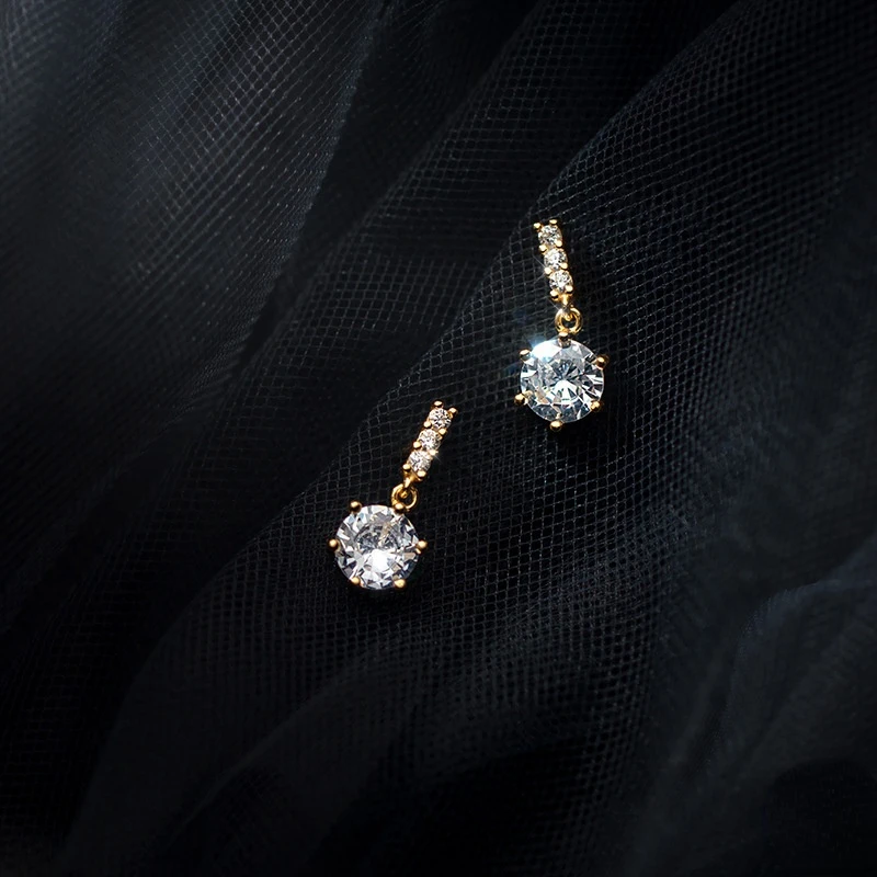 

Exquisite Original All Inlaid Zirconia Pendant Earring White Elegant Zirconia Dinner Earring For Women Jewelry