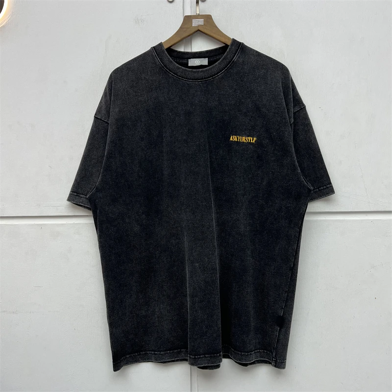 

Футболка Askyurself с вышивкой в готическом стиле для мужчин и женщин, модная оверсайз рубашка с короткими рукавами в стиле ретро