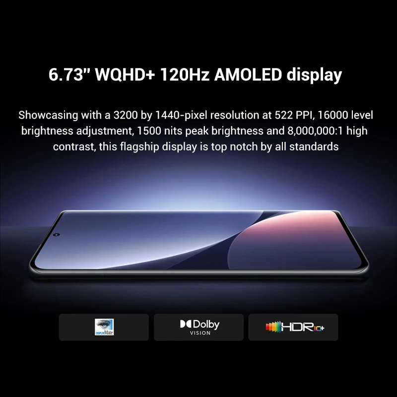 Смартфон Xiaomi 12 Pro глобальная Версия 8 ГБ/12 Гб 256 ГБ Snapdragon®8 Gen 1 Octa Core WQHD + 6 73 &quotAMOLED Quad