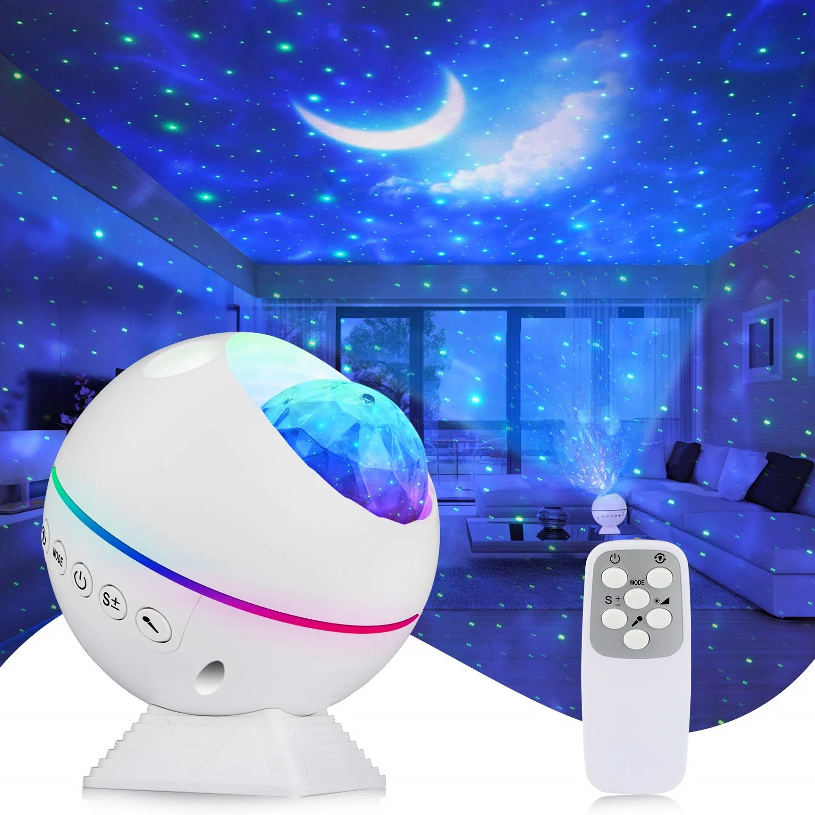 

Starry Sky Projector Night Light Spaceship Lamp Galaxy LED Projection Lamp For Kids Bedroom Home Party Decor