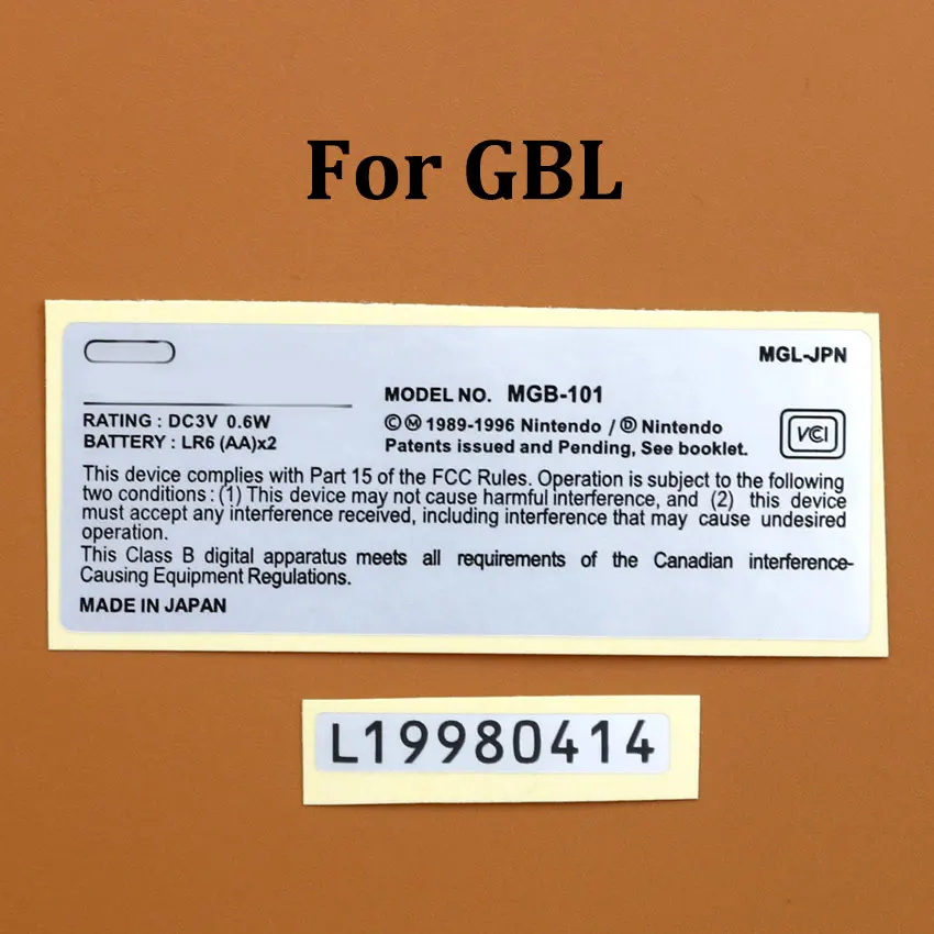 Фото ChengHaoRan для Gameboy GBC GBP GBL GB SNK NGPC WSC игровая консоль новые этикетки корпус задняя наклейка замена №5