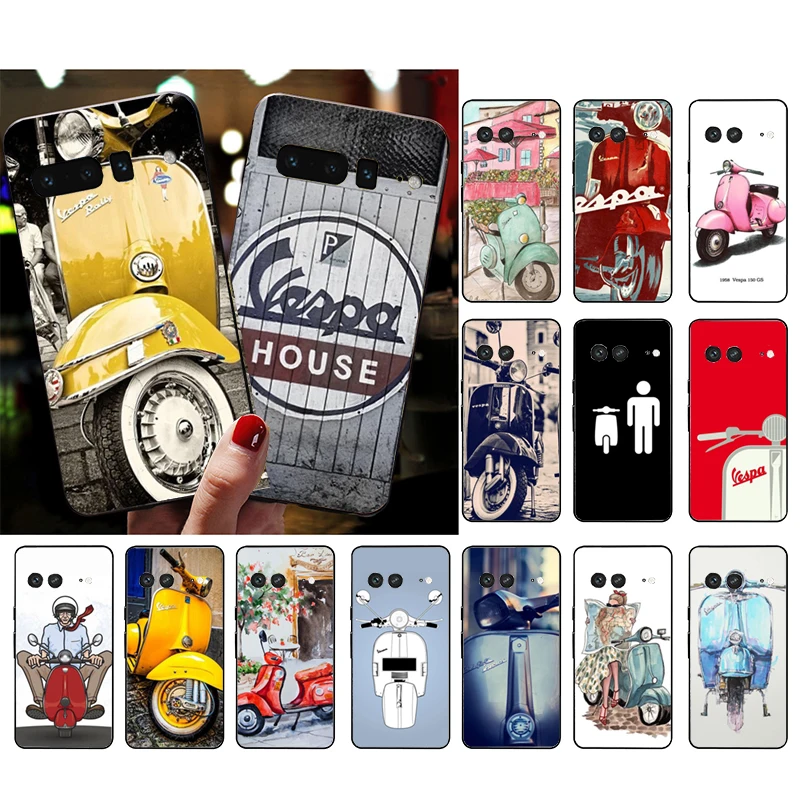 

Vespa Scooter Phone Case for Google Pixel 7 Pro 7a 6A 6 Pro 5A 4A 3A Pixel 4 XL Pixel 5 6 4 3 XL 3A XL 2 XL