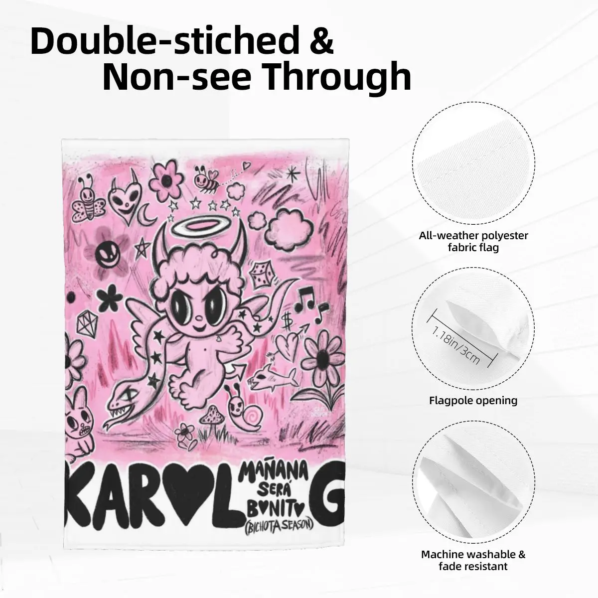 Под заказ всесезонный Садовый флаг Karol G Bichota 12x18 дюймов двусторонний наружный Reggae