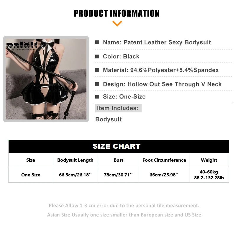 Пикантное Женское боди из лакированной кожи ажурное платье с V-образным вырезом и