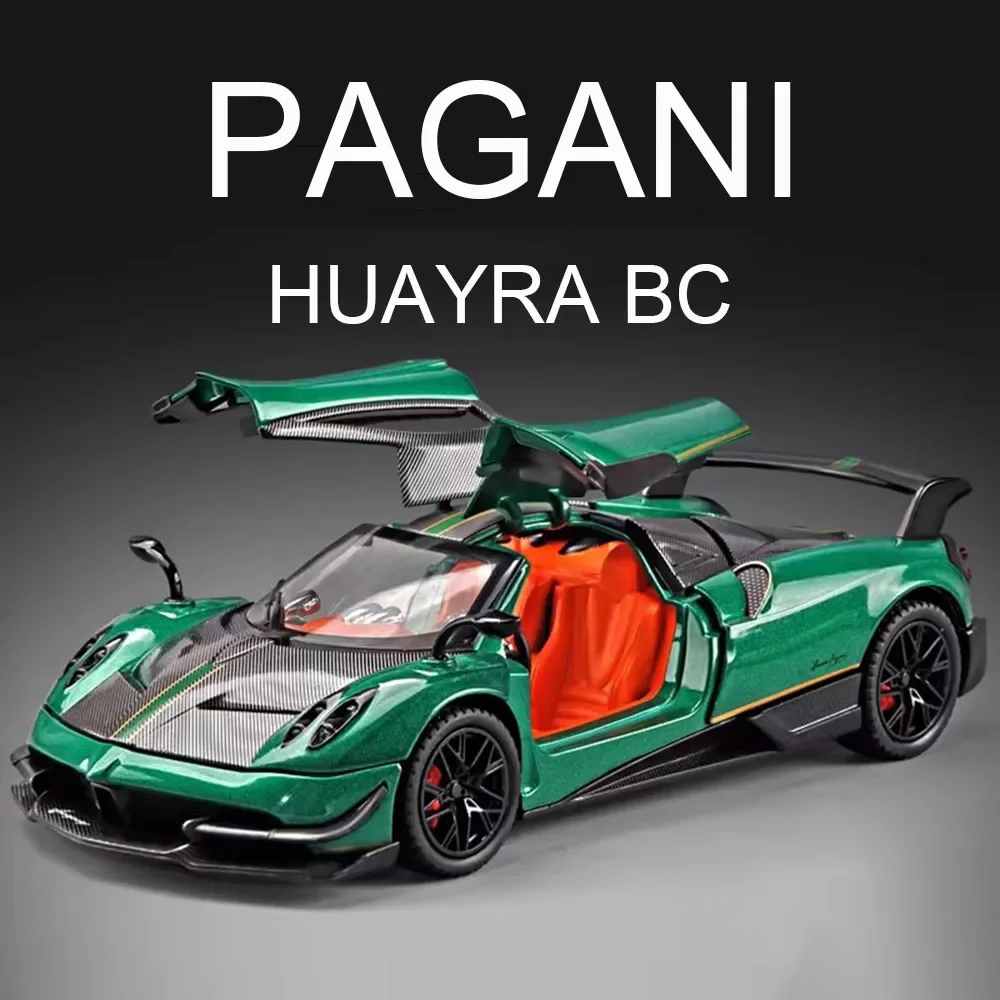1:24 Pagani Huayra BC Cars Toys Модель 4-дверного автомобиля с открытым колесом и откатным