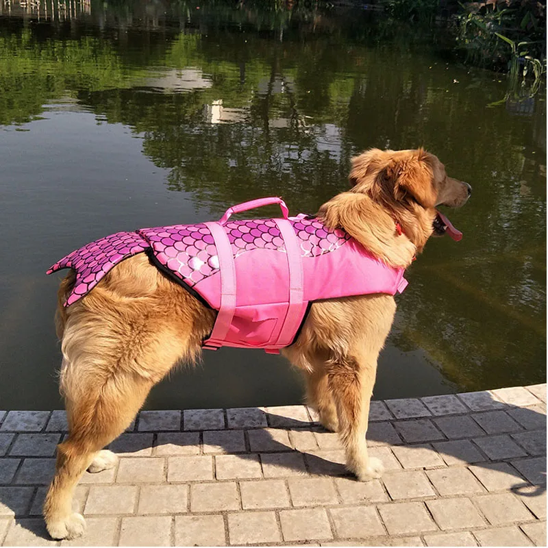 

Pet Dog Life Jacket Vest Summer Swimwear Dog Life Vest for Swimming Pet Dog Collar Harness Preserver with Rescue Vest For Pets