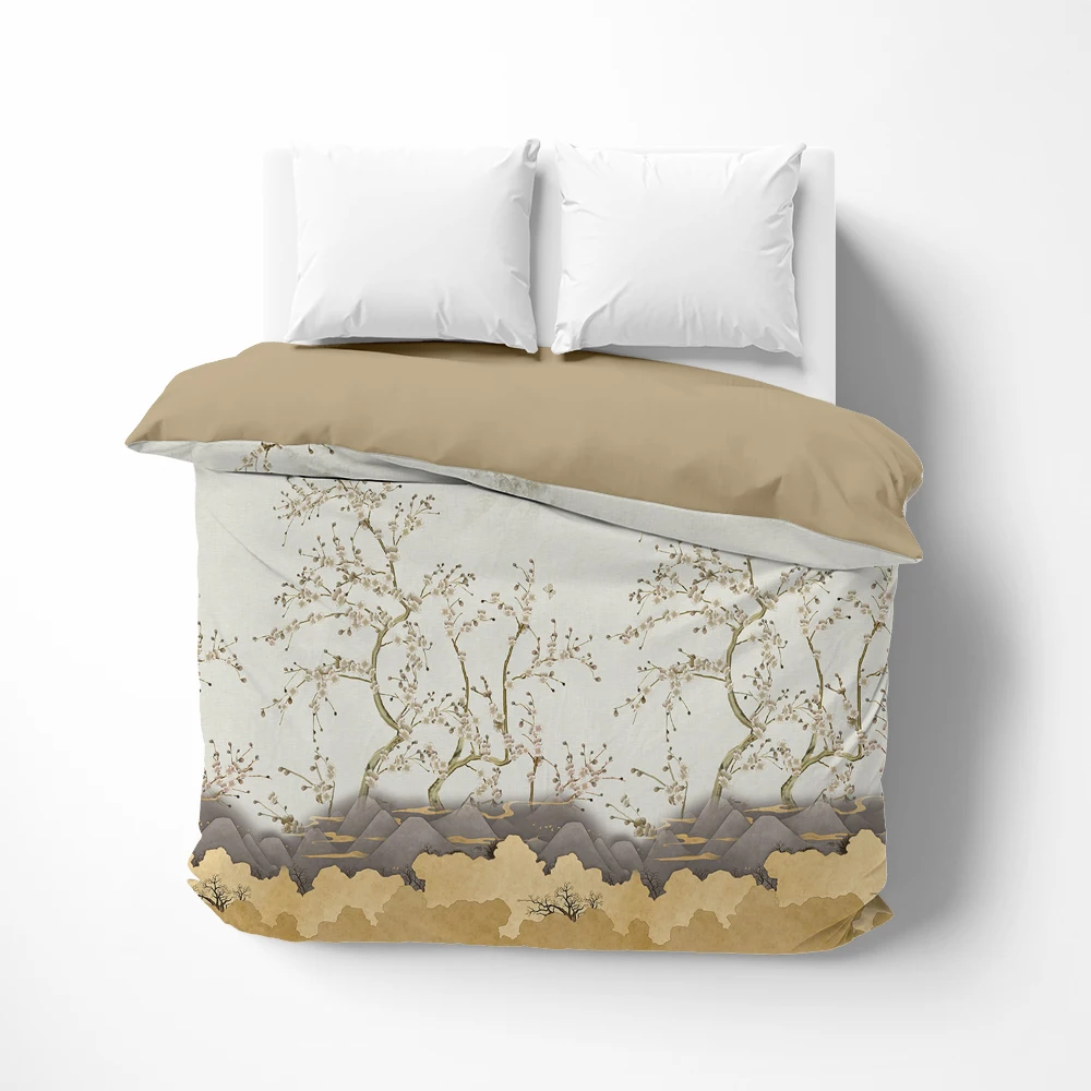 

1Pc Luxury Duvet cover Quilt Cover Blanket/Comfortable Case Bedding 140x200 150x200 135x200 240x220 Customized size retro brown