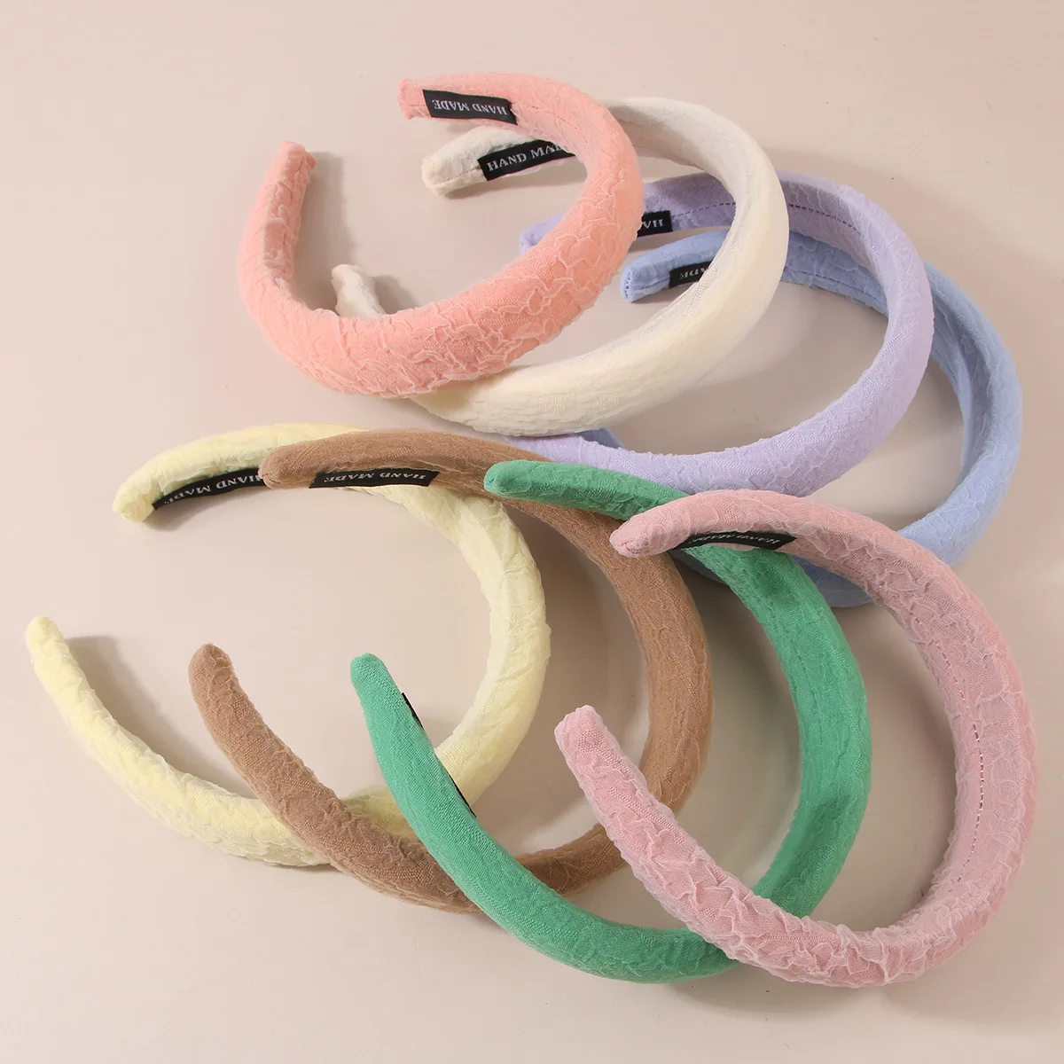 

2023New Hot Selling Korean Lace Pleated Sponge Wide Edge Headband Female 100 Lift Head Band Face Wash Hair Accessories Wholesale