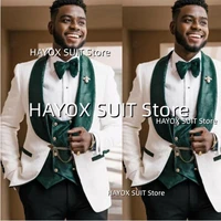 mens suit 2 piece shawl collar business formal jacket waistcoat wedding groom blazer set