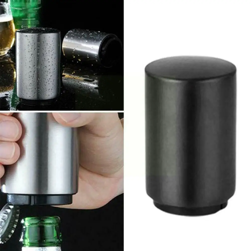 

Automatic Beer Bottle Opener Magnet Beer Opener Steel Wine Cap Beer Accessories Soda Kitchen Down Opener Opener Push S9D7