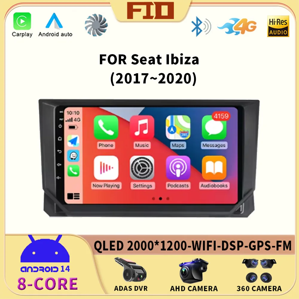 9-дюймовый автомобильный радиоприемник мультимедийный видеоплеер беспроводной