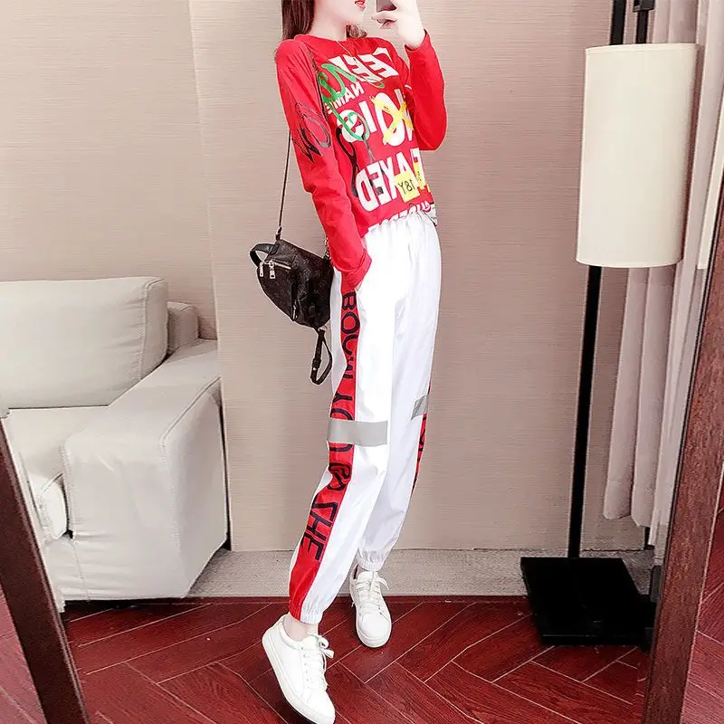 Женский весенне-осенний Новый Повседневный костюм 2024 корейский Свободный