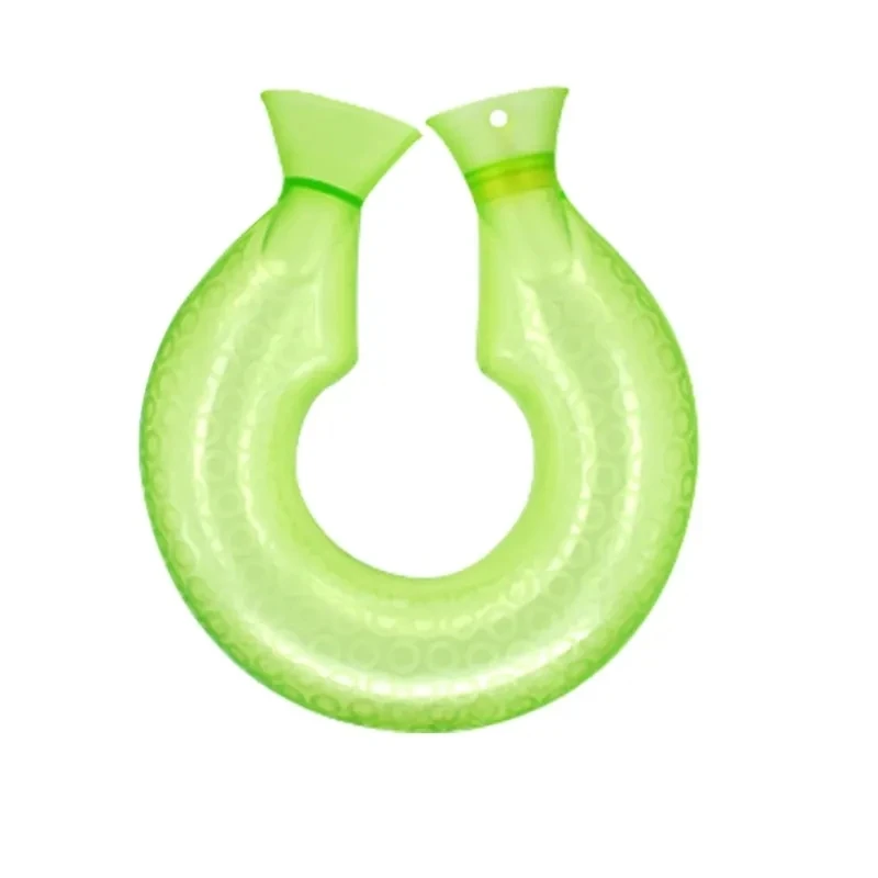 

Soft Winter Stress Pain Reliever Warm Neck & Shoulder Fleece Warmer Transparent Hot Water Bag U-Shape Hot Water Bottle