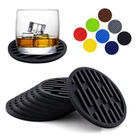 colorful silicone coasters round thickened heat resistant coffee mug glass beverage tea coaster table decor mat