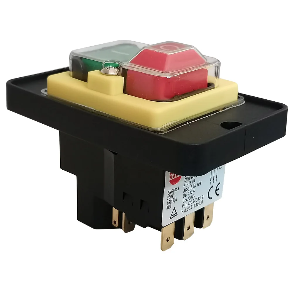 KEDU KJD18 7-контактный кнопочный переключатель ВКЛ./ВЫКЛ. Электромагнитные переключатели AC230V 15(12)A 5E4