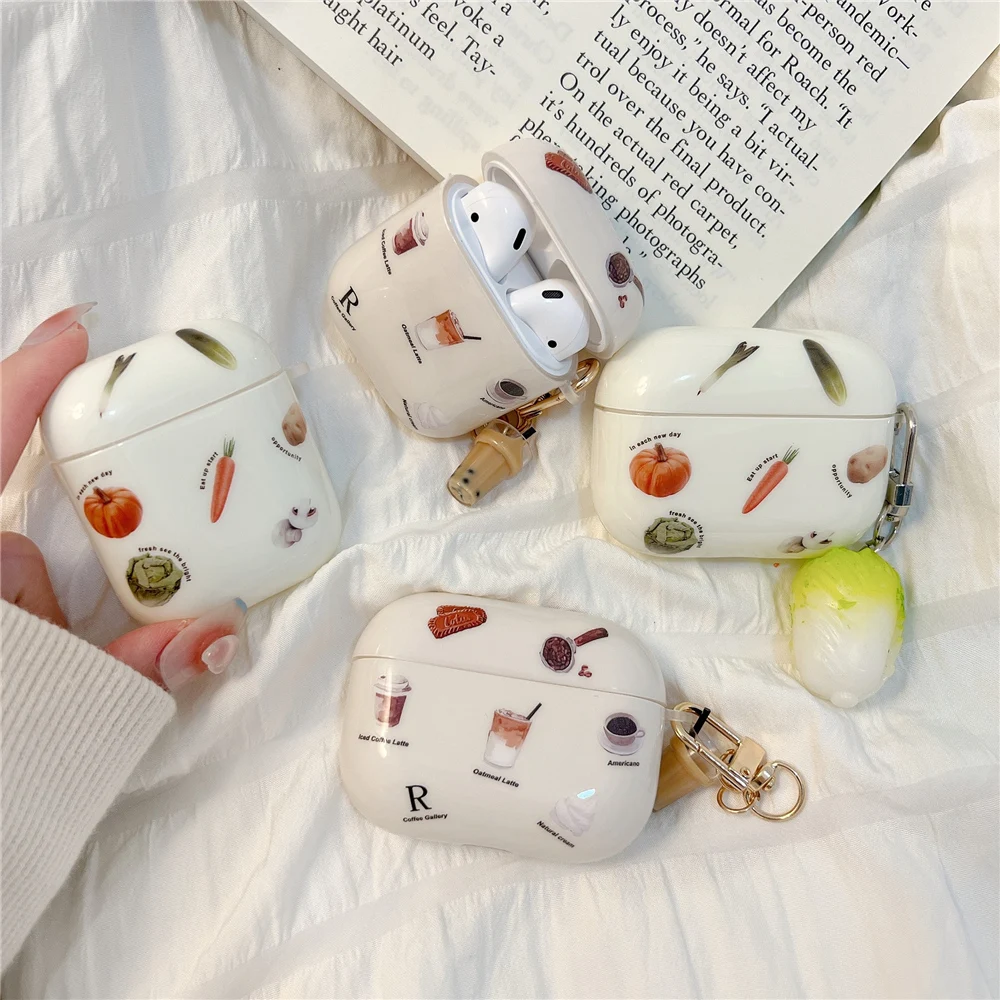 

Чехол для наушников Apple airpods 1 2 3 pro, чехол для гарнитуры s 3D, овощи, китайская капуста, bluetooth, чехол для беспроводного телефона, чехол для наушни...