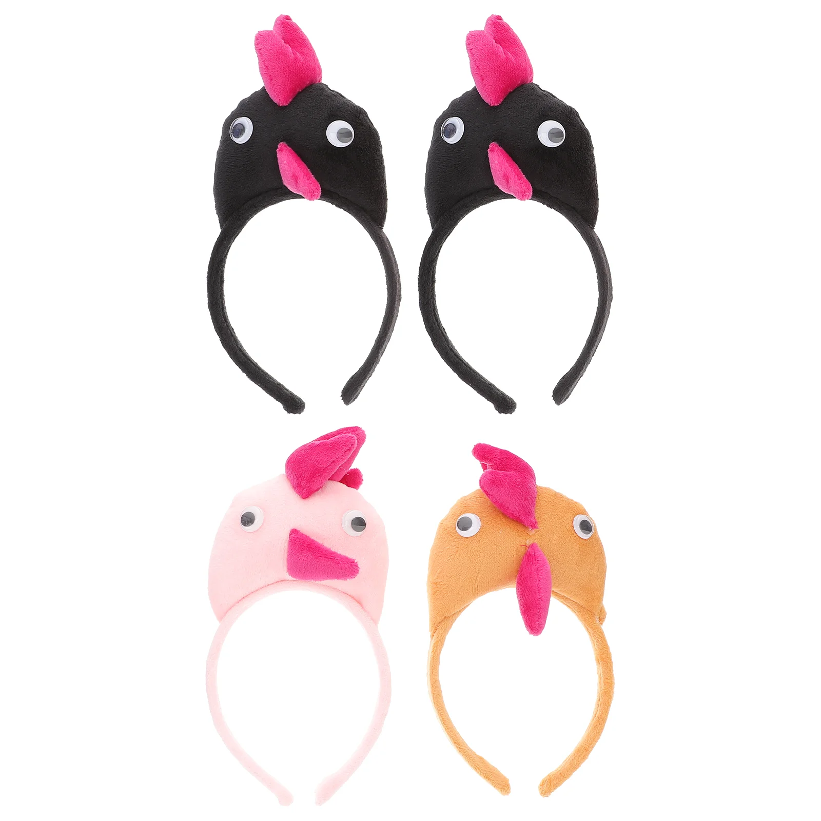 

4 Pcs Headgear Decorative Headband Masquerade Hair Hoop Cosplay Costume Hairpin Party Supply Cotton Child Masks