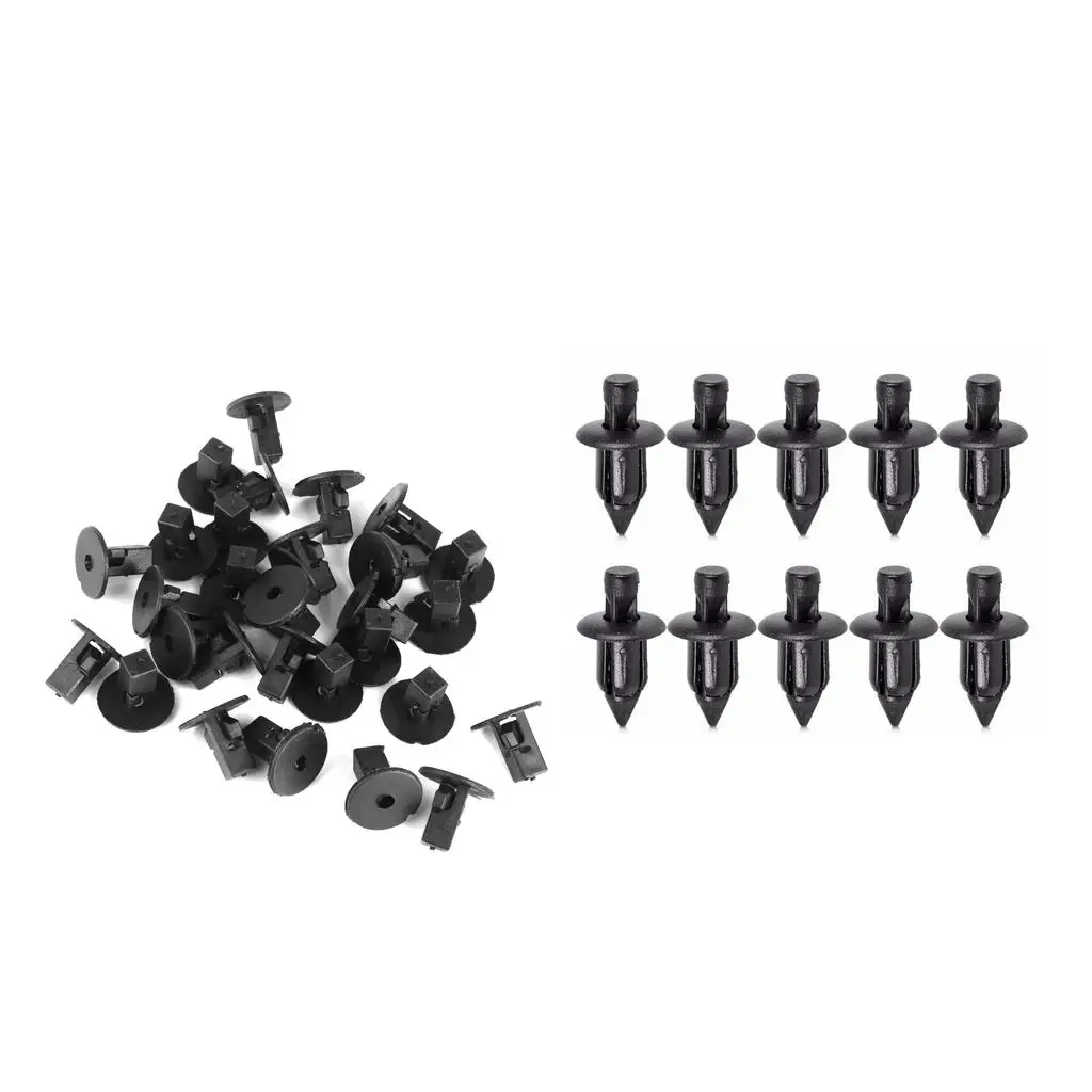 

30pcs Inner Rivets Fasteners Clips+50Pcs Rivet Clip Retainer Nylon