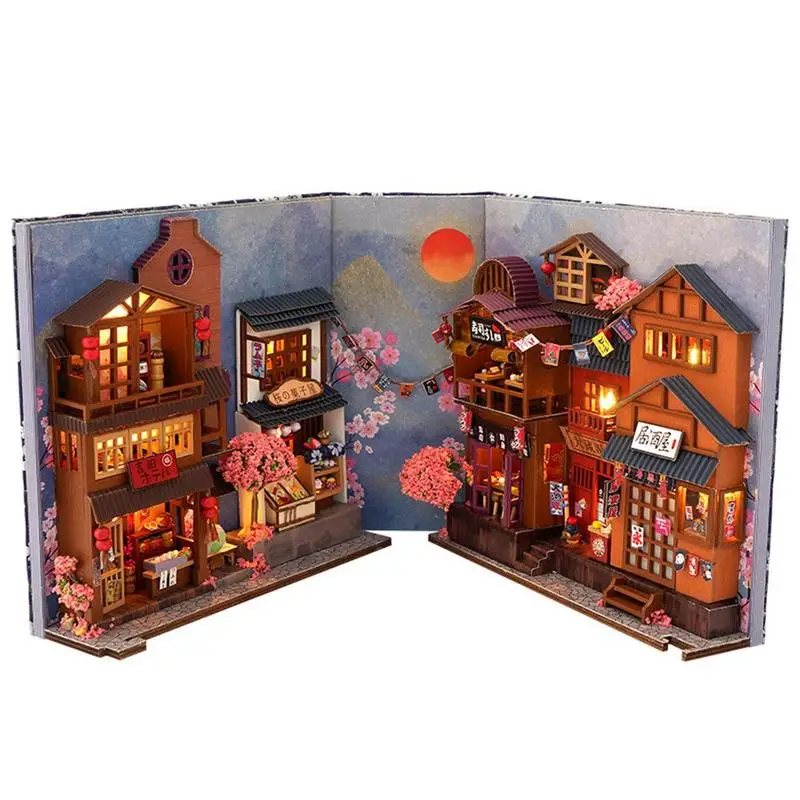 

Набор для книг «сделай сам», миниатюрный сборный набор 3d-книг в японском стиле, для детей, подростков, взрослых и пожилых людей