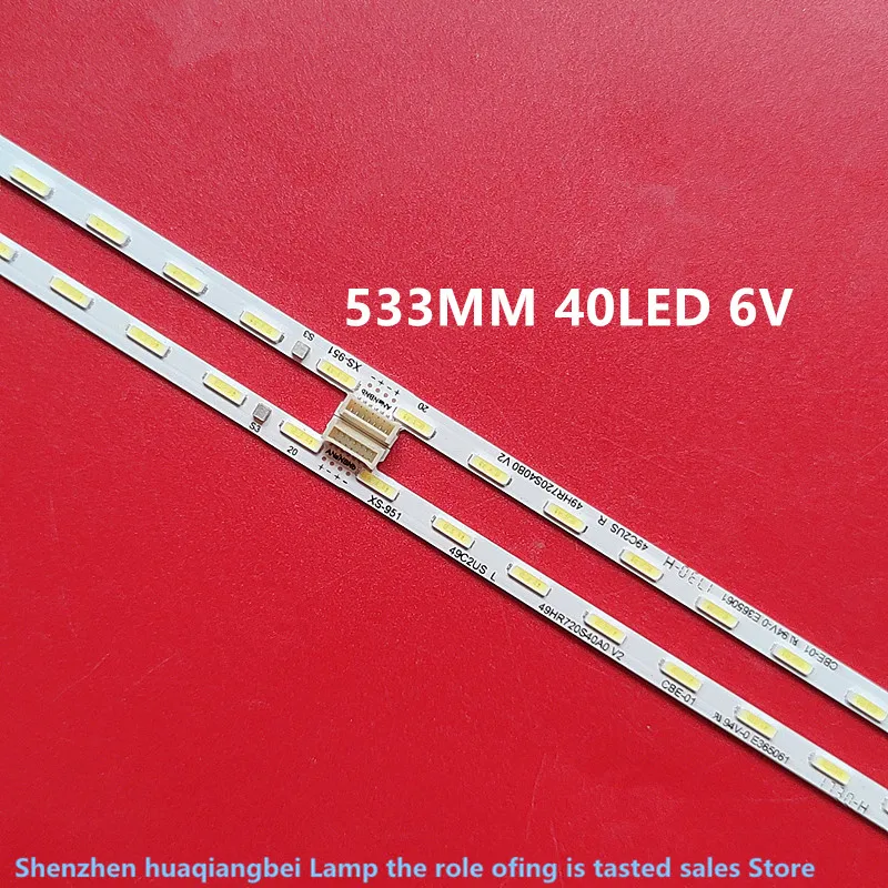 

Для телевизионной подсветки 49 дюймов 4C-LB4940-HR05HR06Q 49HR720S40B0 0A V2 533 мм 40 светодиодов 6 в