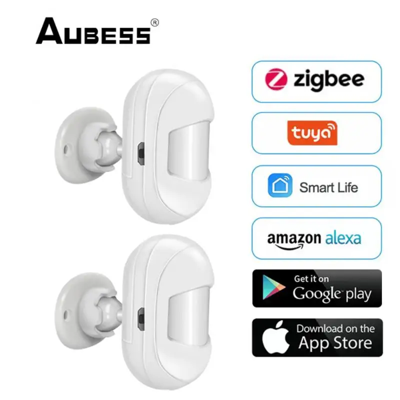 

Смарт-датчик движения тела AUBESS Tuya Zigbee 3,0, беспроводной смарт-датчик движения тела с PIR-датчиком движения, работает со шлюзом Tuya
