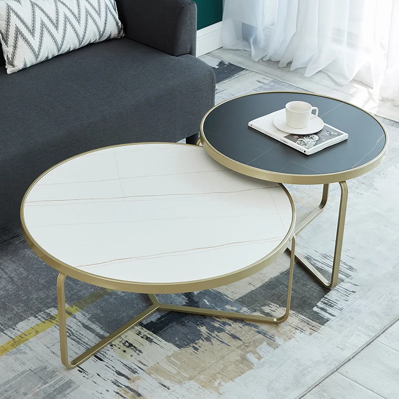 

Round Coffee Table Set Nordic Living Room Modern Design Minimalist Coffee Tables Rustic Sofa Side Mesa Redonda Household Items