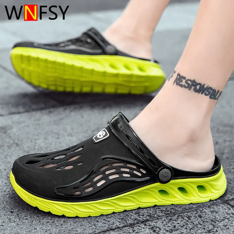 

Men's Sandals Summer Men's Jelly Sandals Shoes Lightweight Casual Sandals Men Slides Outdoor Mules Beach Men Clogs Slippers