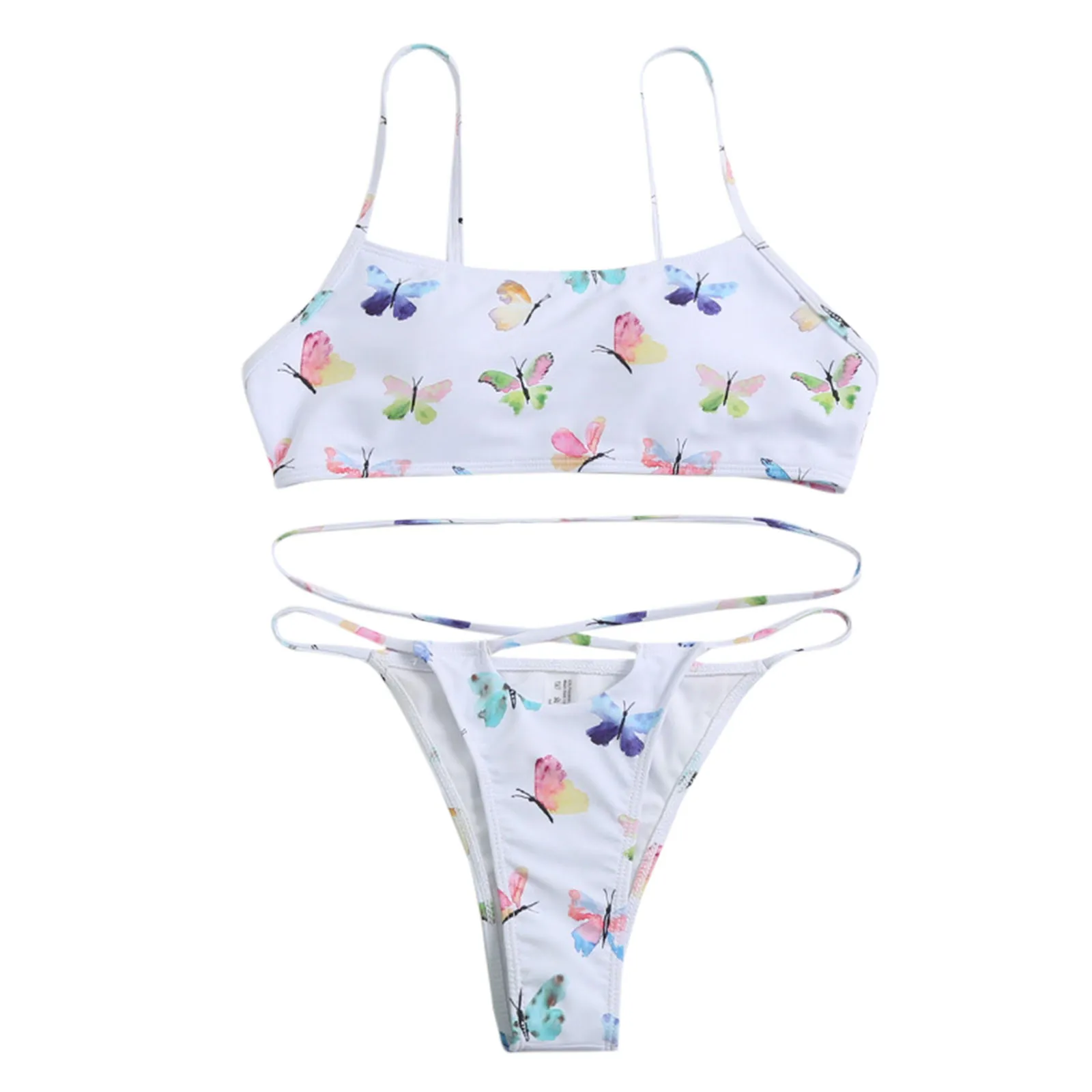 

Бандажный купальник с листьями, купальник с эффектом пуш-ап, пляжный Женский комплект бикини с принтом, Бразильские Купальники, комплект та...