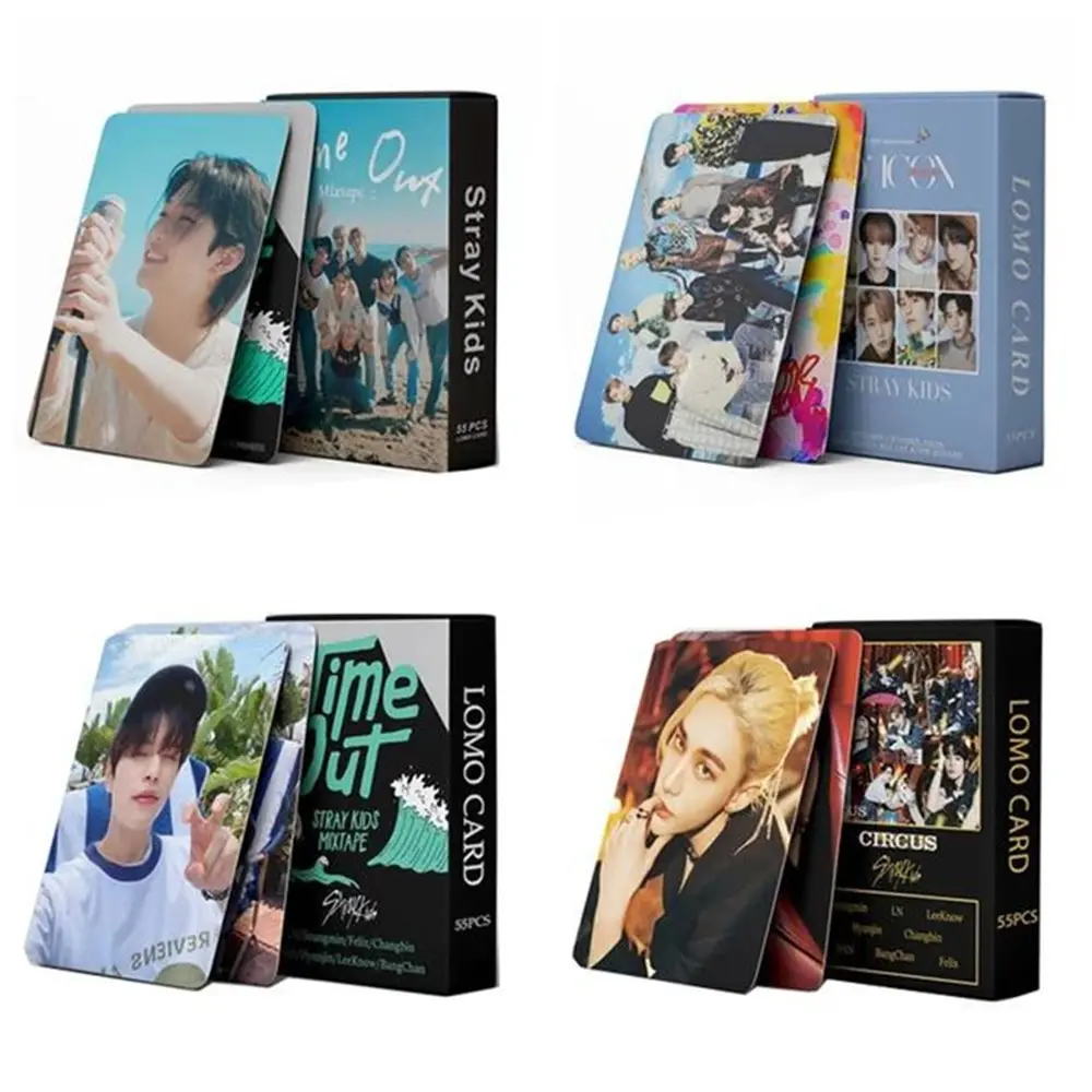 55 шт.компл. Kpop Stray Kids Lomo Cards ODDINARY, новый альбом для мальчиков, фотокарты Straykids, открытка для фанатов, коллекция (art.: 3920bf97fd047) - 3920bf97fd047