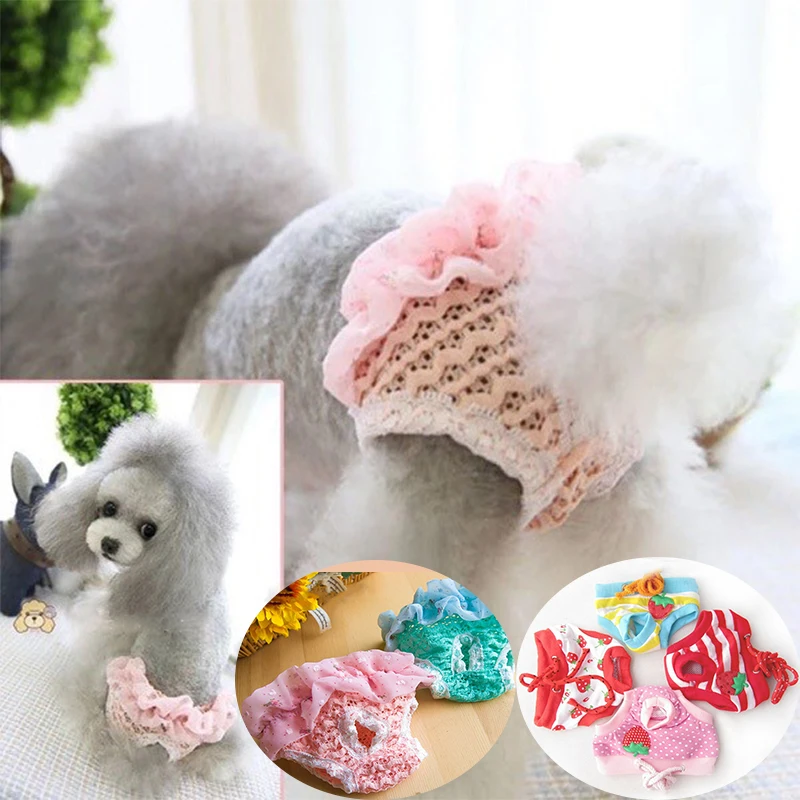 

Pets Dog Diaper Sanitary Physiological Pants Menstruation Underwear Briefs Jumpsuit Washable Cotton Pet Briefs Diapers Female