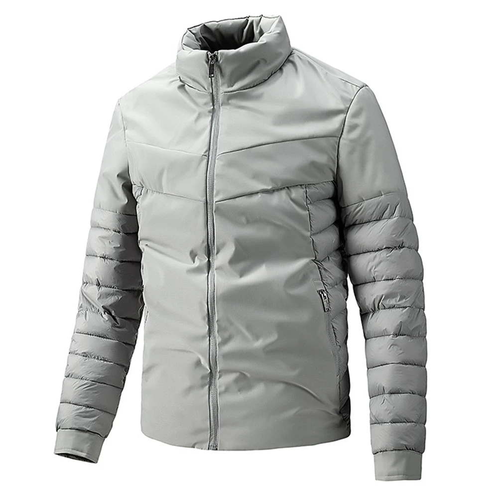 ERIDANUS 2022 Men's New Hot Sale Stand-up Collar Winter Cotton Jacket Solid Color Fashion Zipper Men's Cotton Clothing MWM158