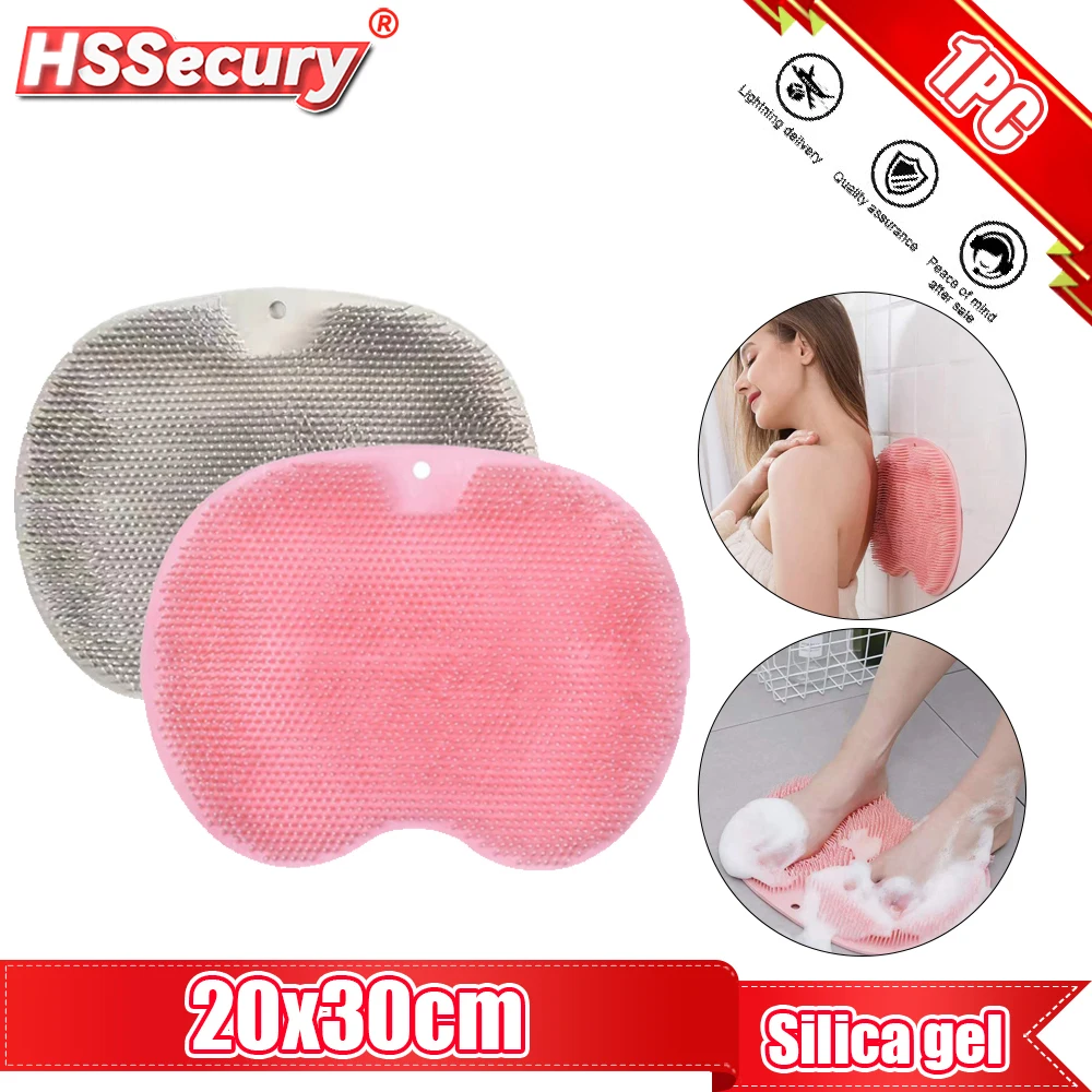 

Massage Pad Shower Foot Massage Mat Silicone With Suction Cup Bathroom Anti-Slip Scrub Pad Scrub Back Bath Brush Clean Dead Skin