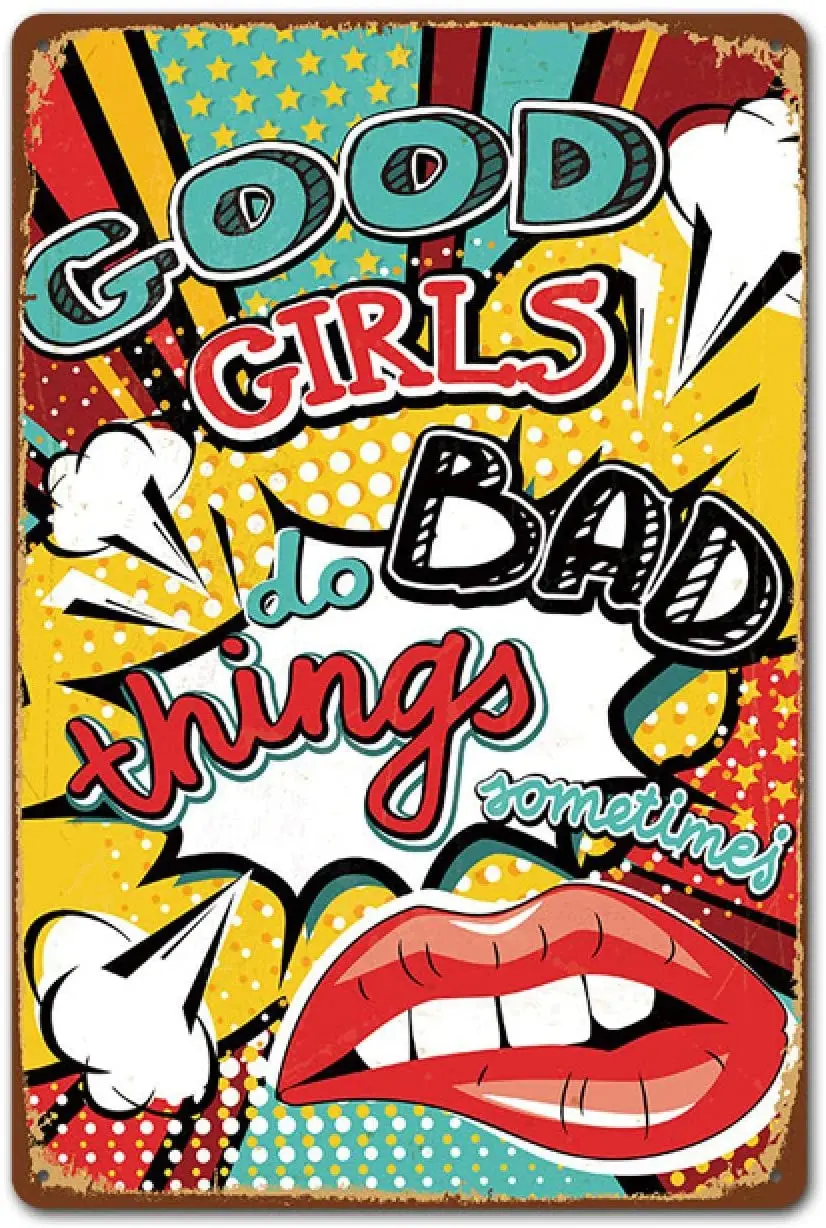 

Red Lips Tin Sign Art Painting Metal Iron Craft Hanging Signs for Bar Cafe Modern Home Decoration Retro Plate 20x30cm