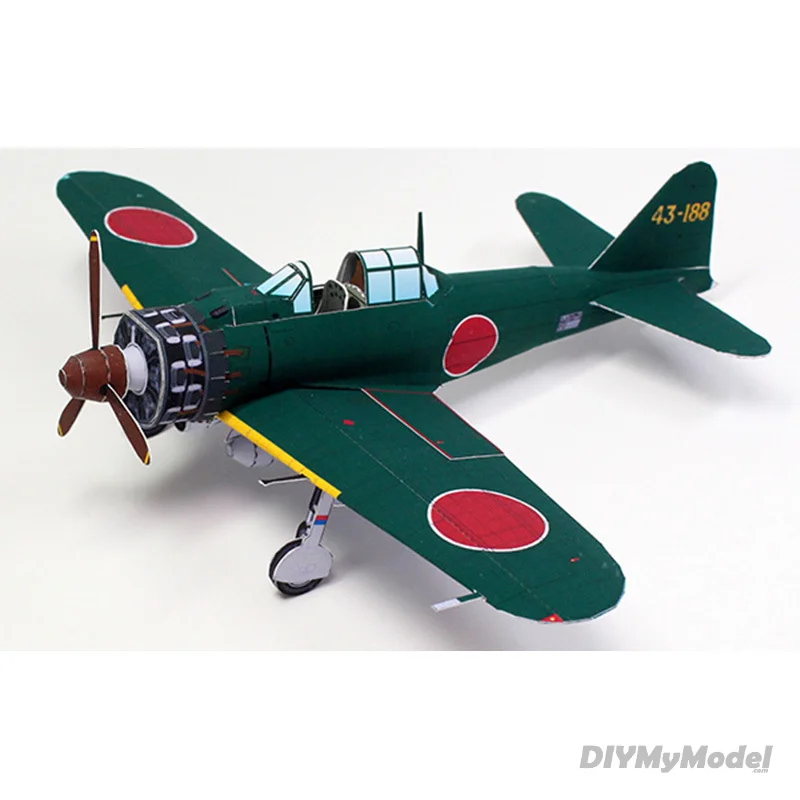 

DIYMyModeI японский a6m5a истребитель Зеро 56 авианосец DIY ручной работы Бумага модель комплект ручной работы игрушки головоломки подарок фильм рек...