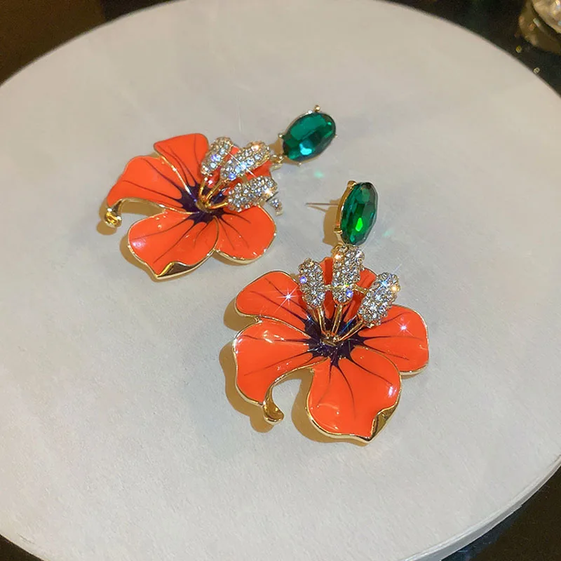 

Fashion Boho Flower Dangle Earrings For Women Elegant Sweet Resin Earrings Boho Jewelry Gifts Accessories Wholesale