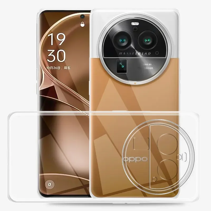 Для Oppo Find X6 pro Чехол для телефона Тонкие Силиконовые Мягкие ТПУ прозрачные задние