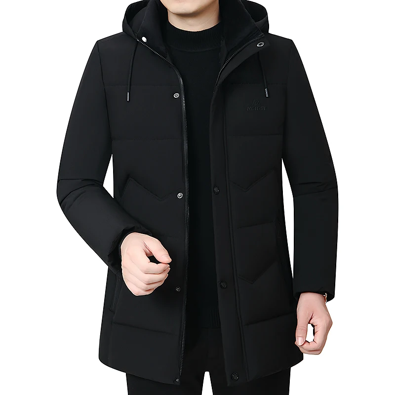 2022 Men's Coat Winter -30 Coat Men's Thickened Hooded Waterproof Coat Warm Coat Father's Coat Casual Men's Plush Collar Parka
