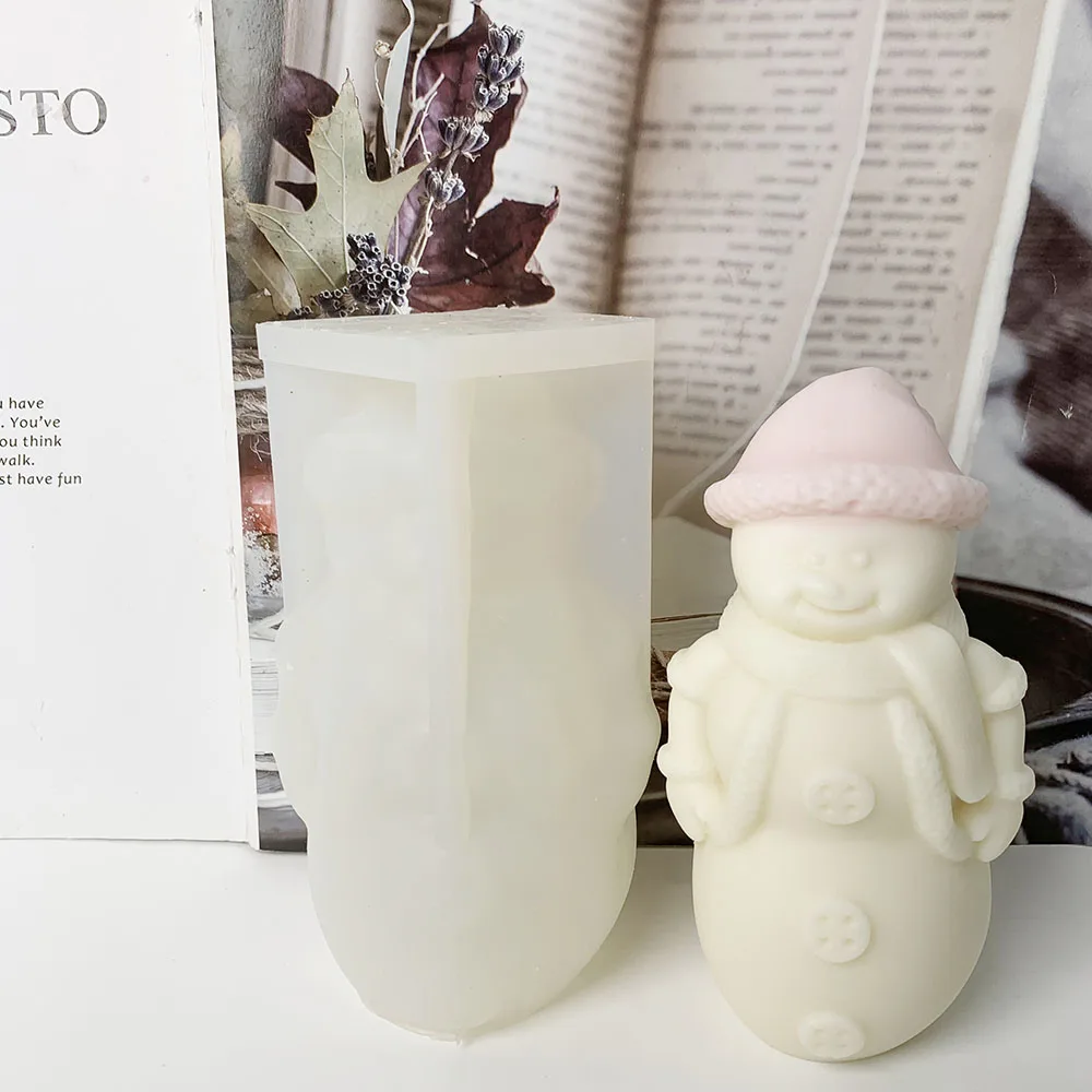 Рождественская силиконовая форма для свечей сделай сам снеговик сосновая шишка