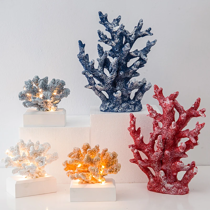 

Fish Tank Landscaping Multicolor Coral Simulation Resin Coral Glass Aquarium Landscaping Decoration